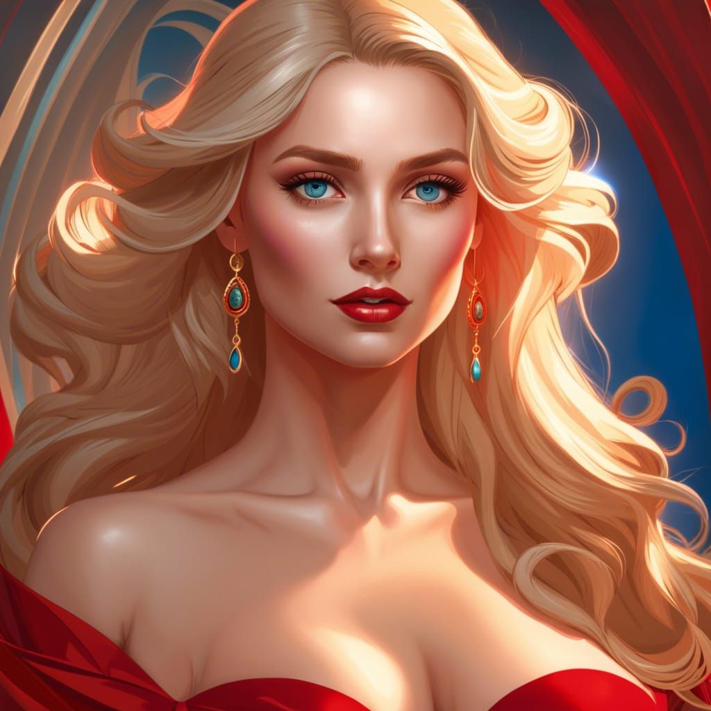 Pale Beauty Portrait in Hyperdetailed Splash Art Style