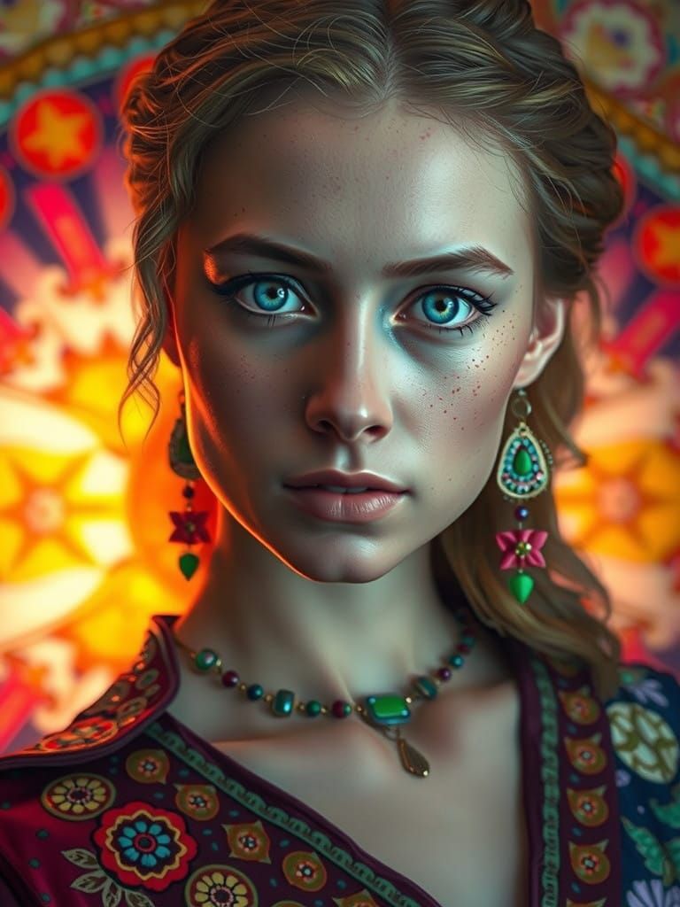 Ethereal Beauty in a Hyperrealistic Portrait