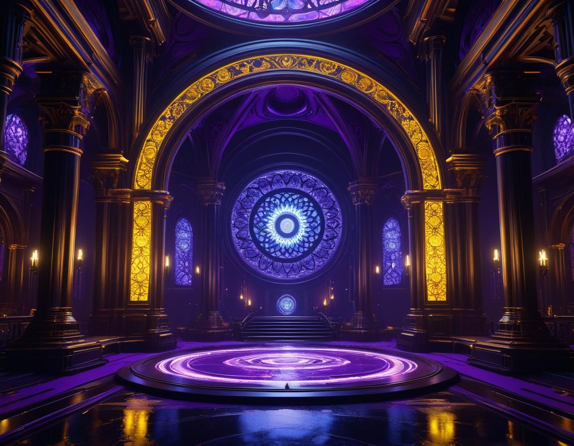 Dark Fantasy Cathedral in Space