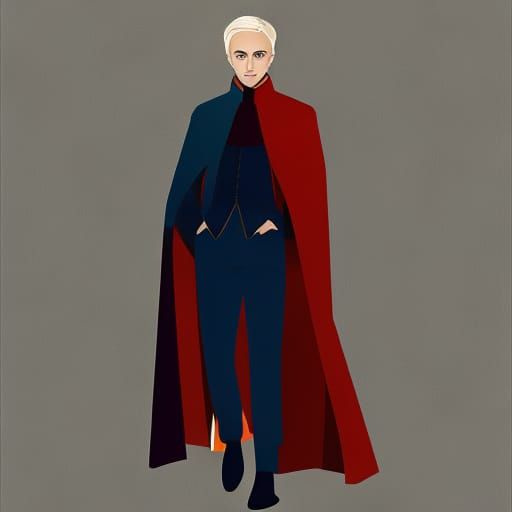 Abstract Portrait of Draco Malfoy in Complementary Colors