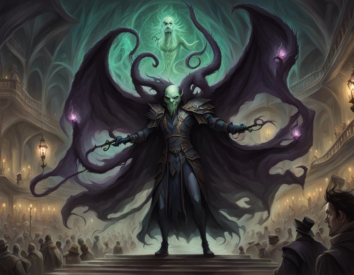 Eldritch Opera Theater in Trading Card Style