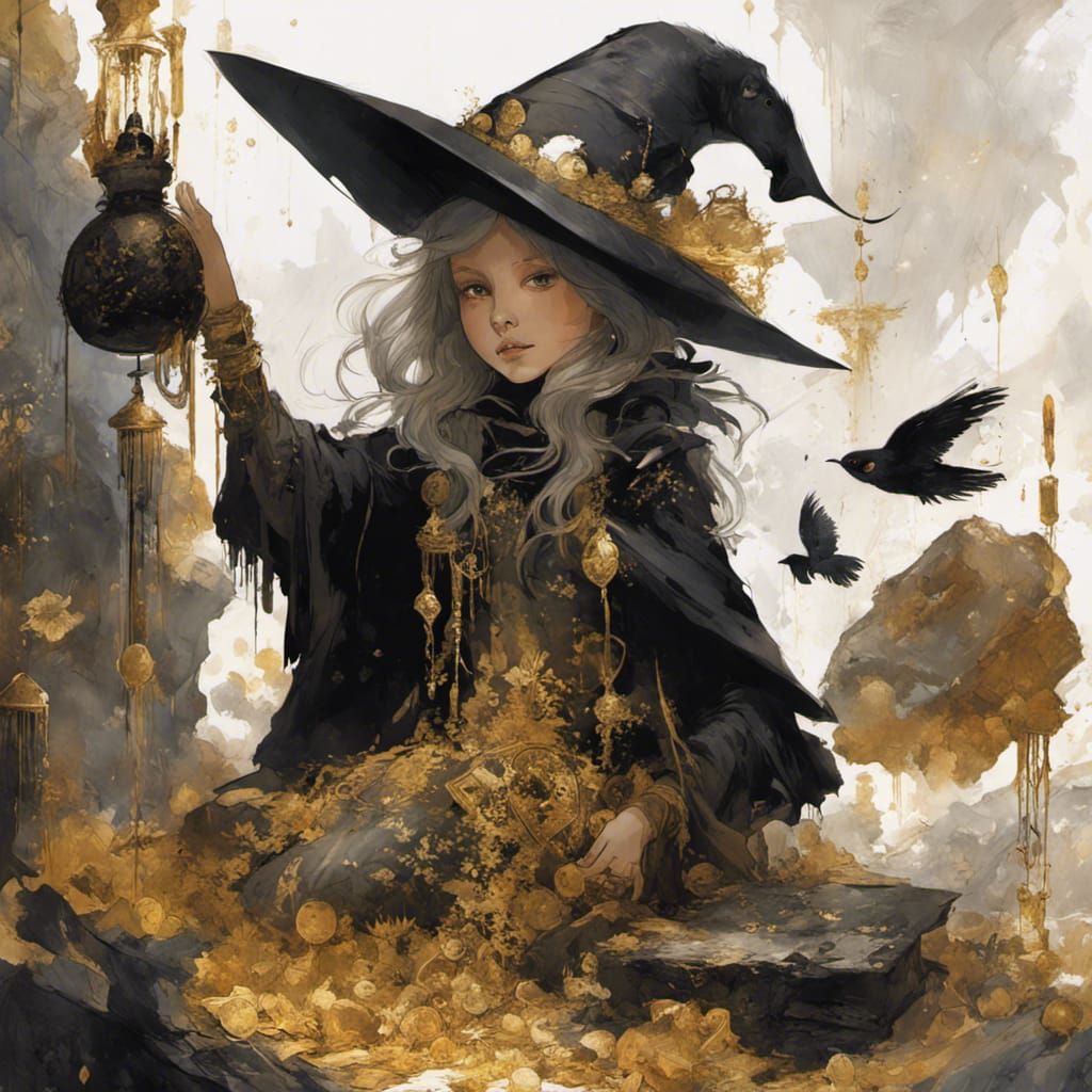 Little Witch and Giant Possum on Gold