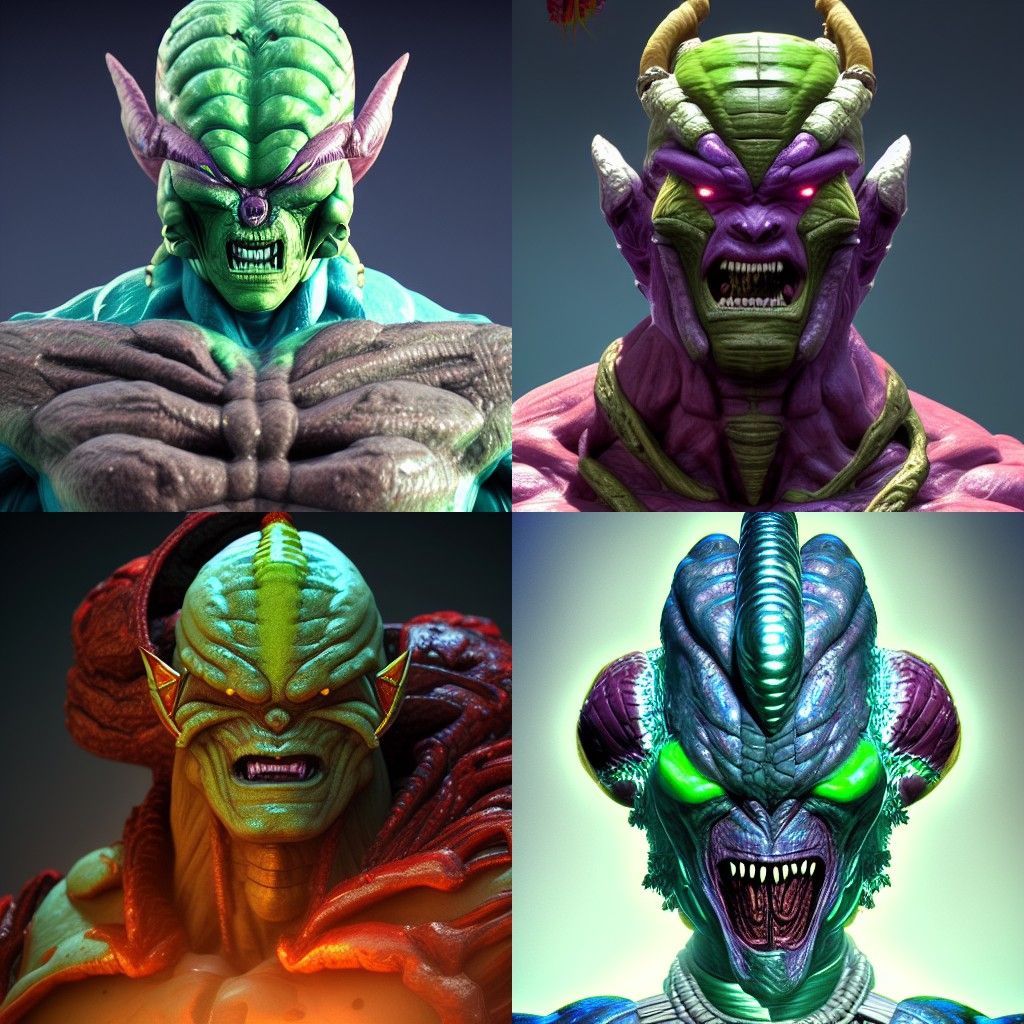 Hyperrealistic Elemental Warrior Portrait in 3D