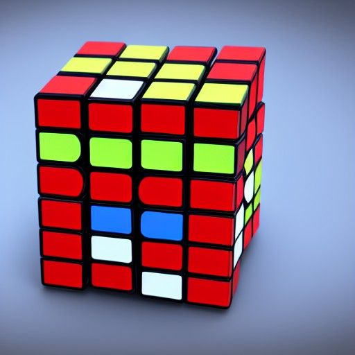 dust on rubiks cube 8k resolution concept art complex