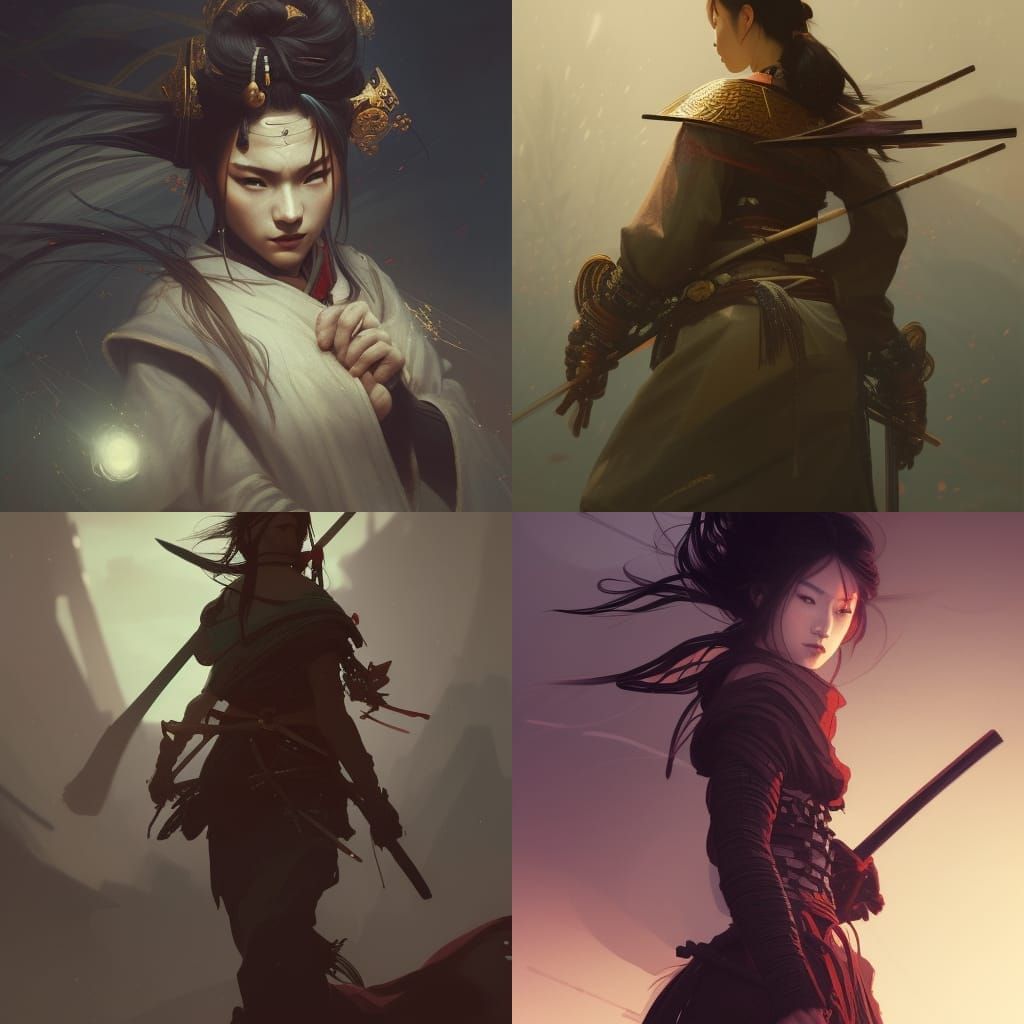 Samurai Girl: Dark Fantasy Concept Art