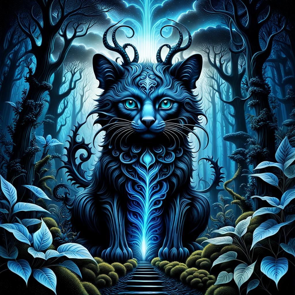 Electroluminescent Cloud Garden in Gothic Chiaroscuro Style