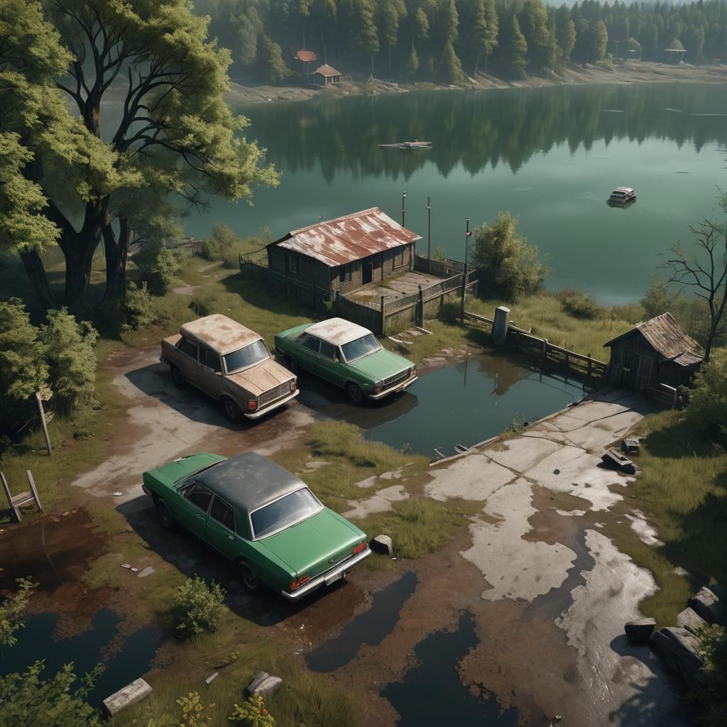 Silent Hill Lake View: Detailed Matte Painting