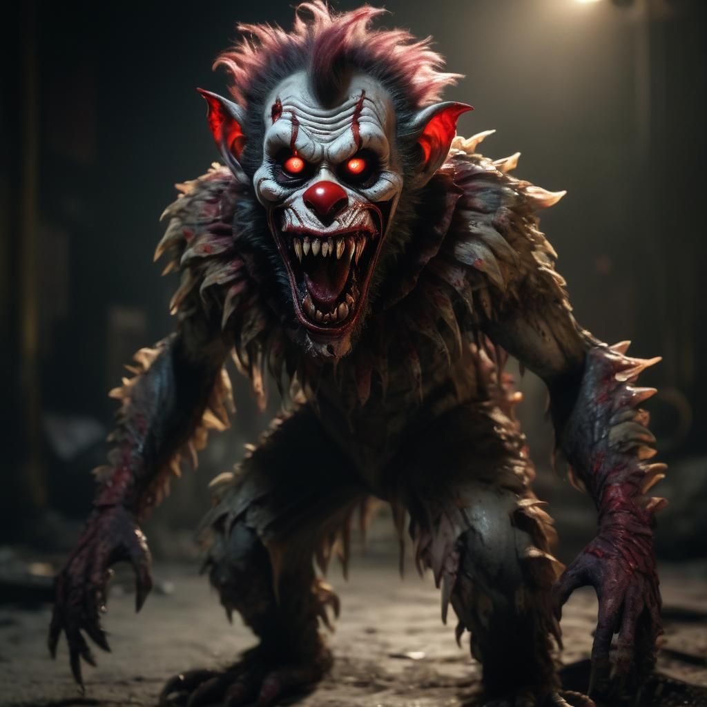 Hyper-Realistic Zombie Monkey Clown Dragon Creature