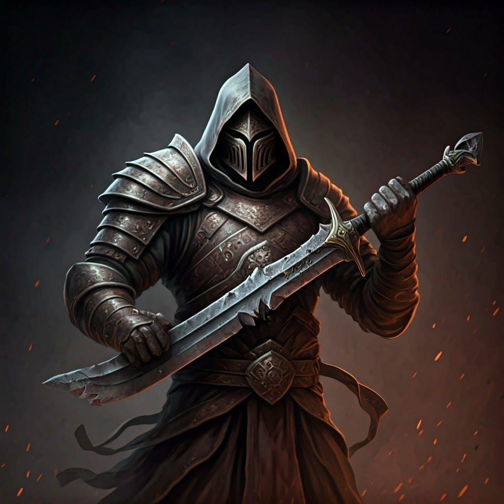 Surreal Warrior Fades with Broken Blade Fragment