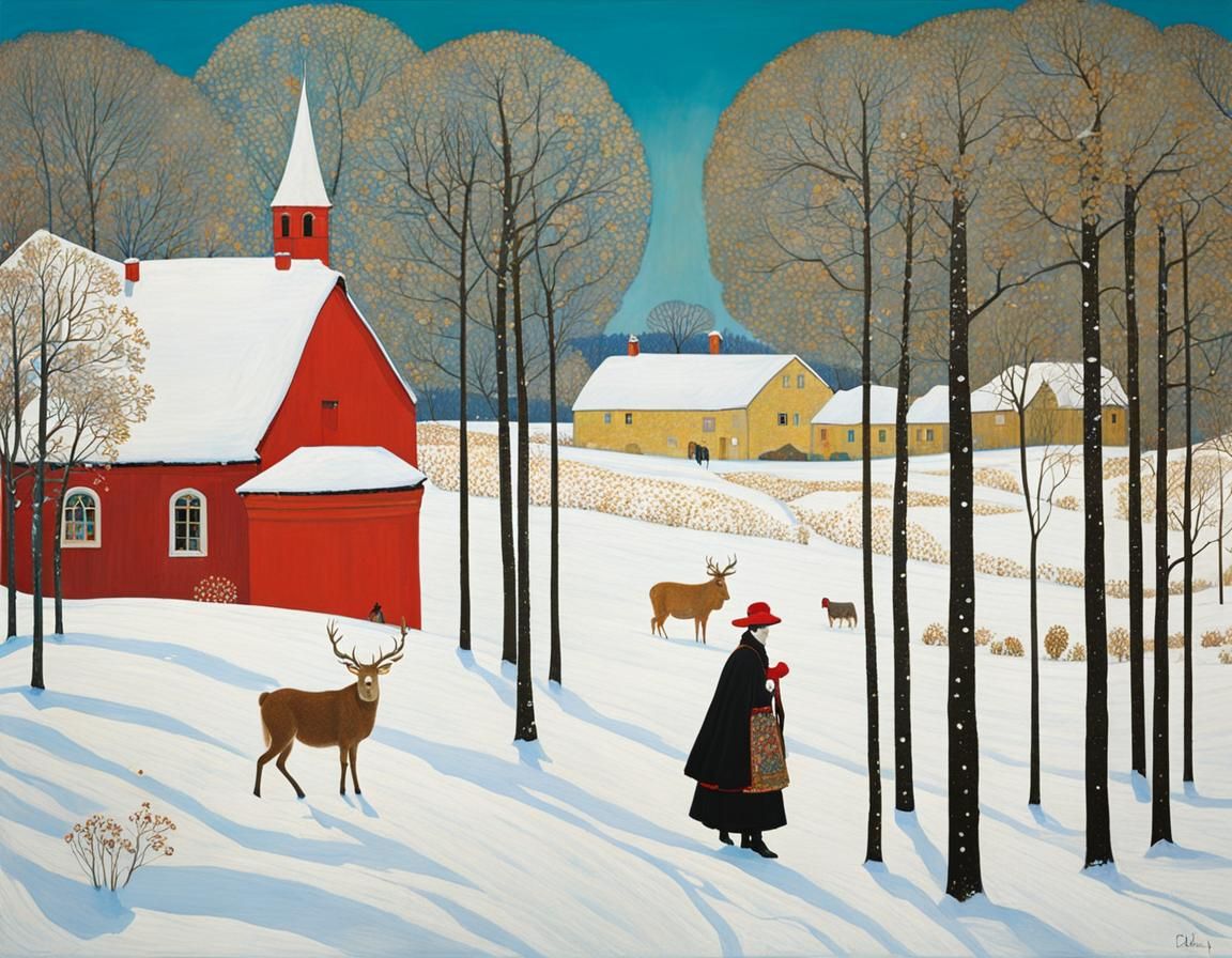 Winter Landscape: Ornate and Symbolic Fields