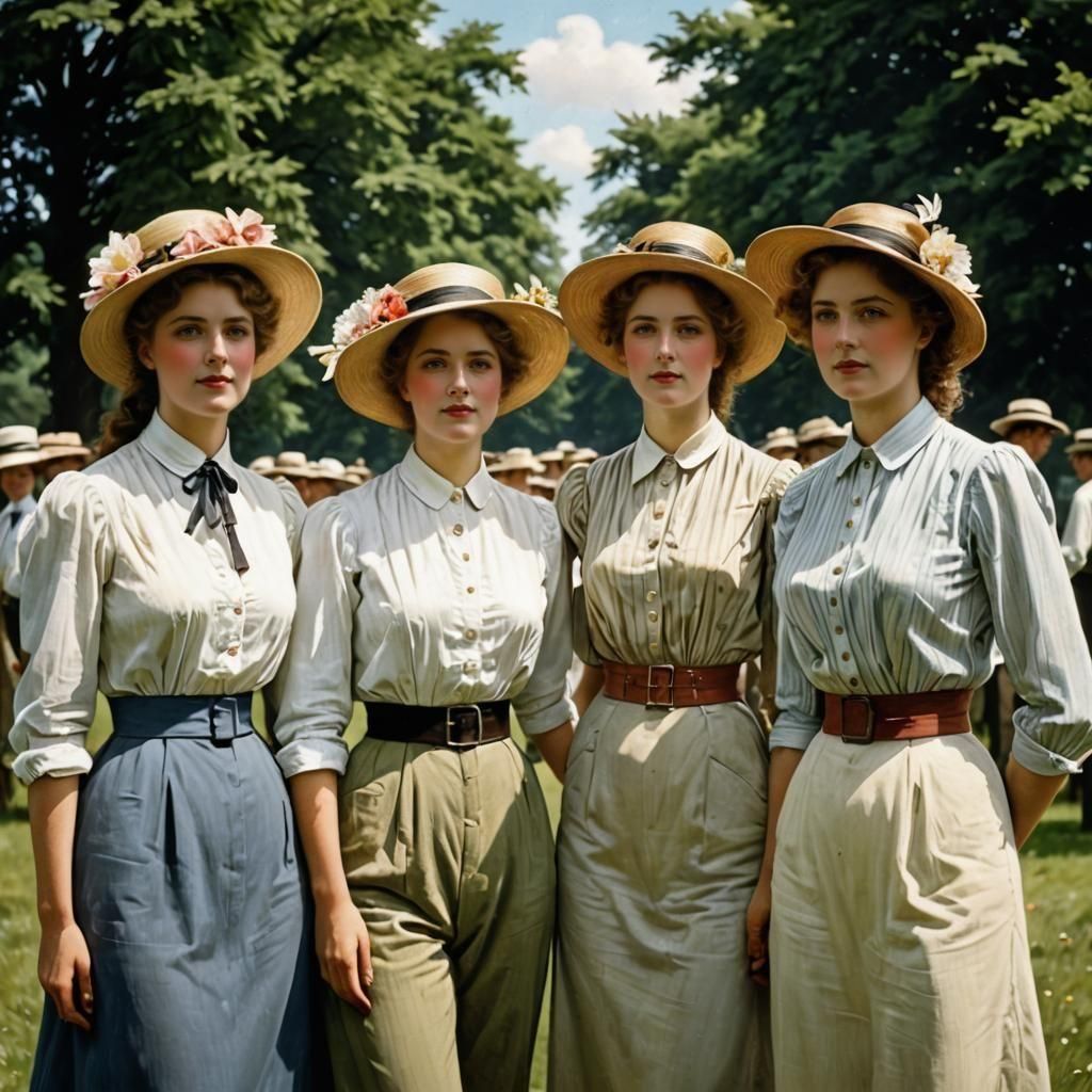 Edwardian Women in Summer Sunlight