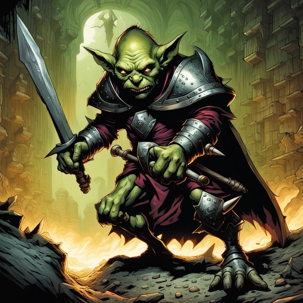 Goblin Lair with King, Wizard, and Knight Goblins