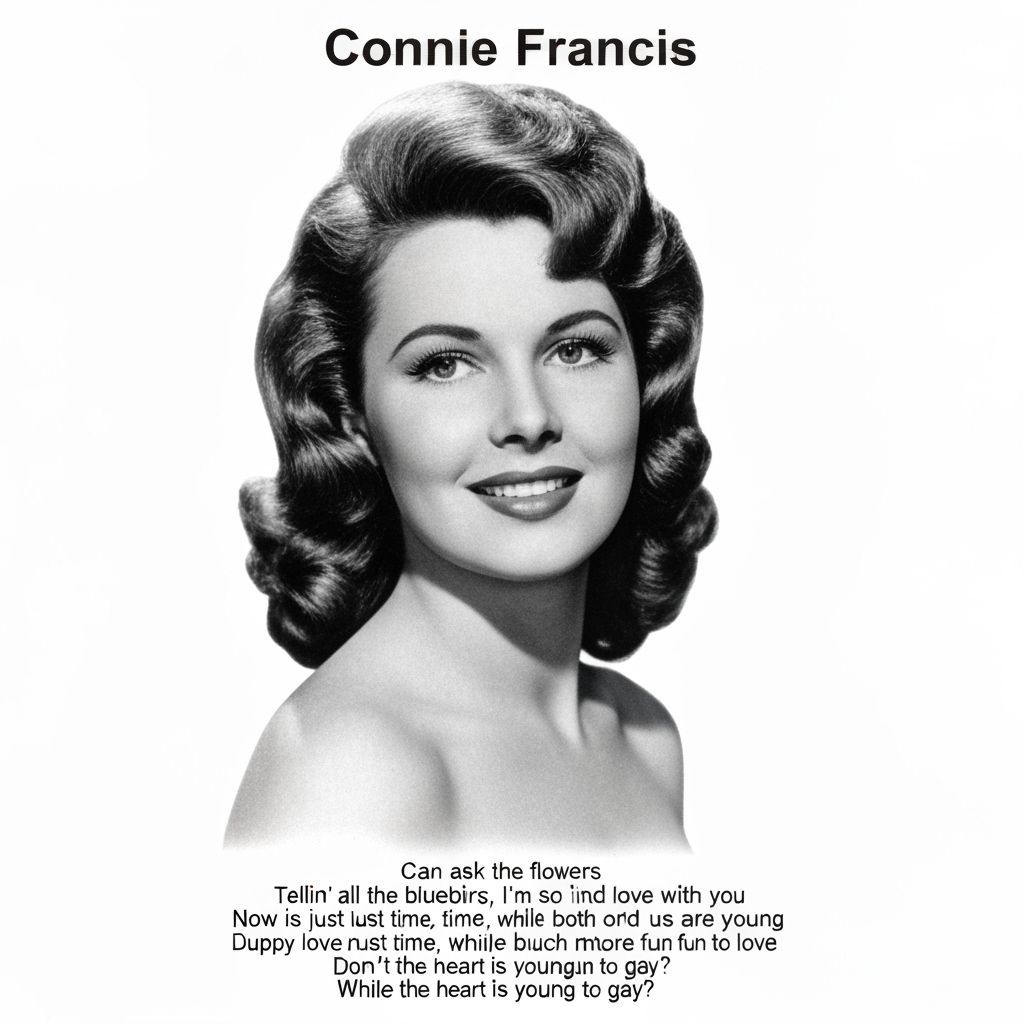 Vintage Poster of a Beautiful American Singer