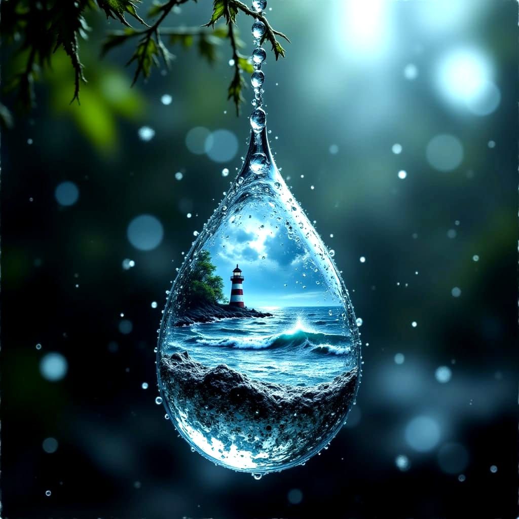 A world in a raindrop