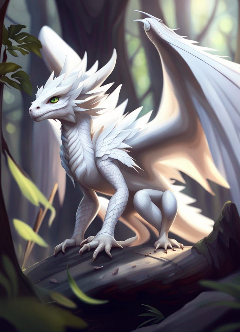 A perfect white dragon