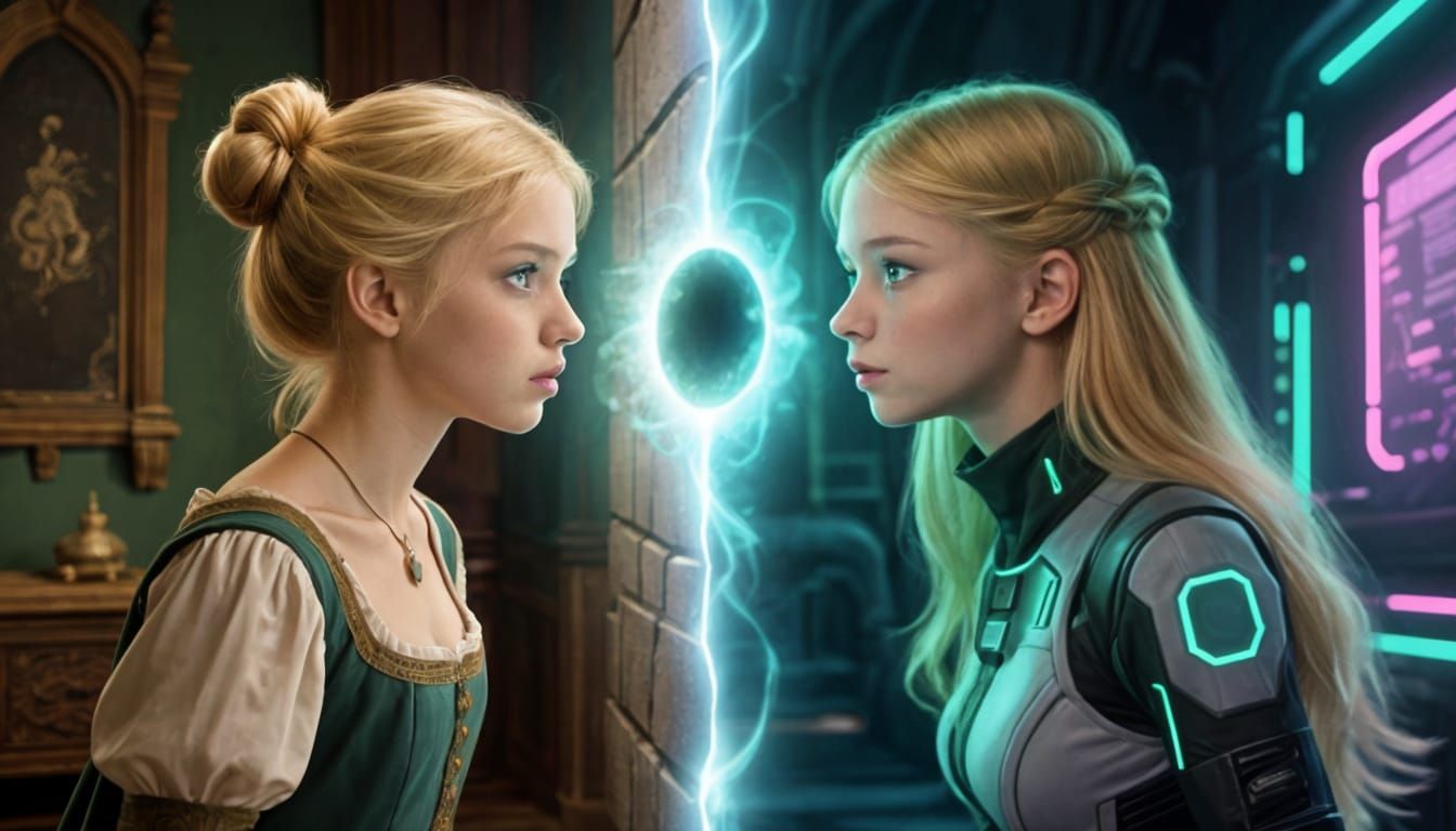 Two Realities Collide: Girls Meet Through Magic Portal