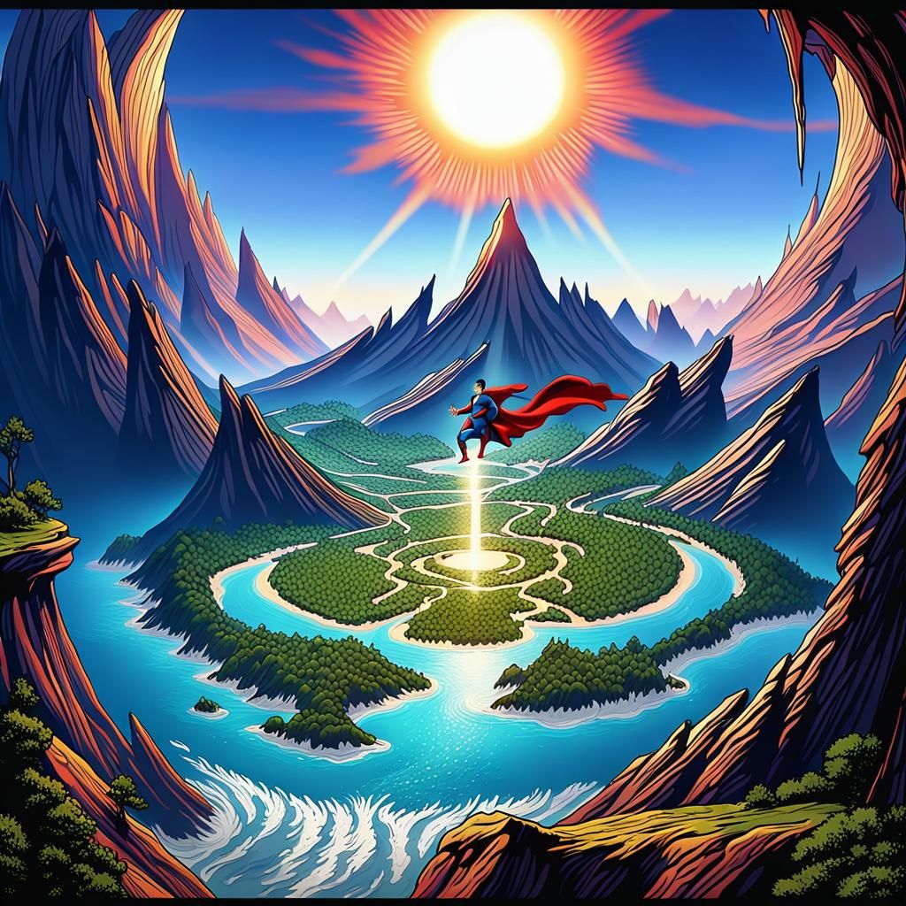 Superman Ascending: A Detailed Matte Painting