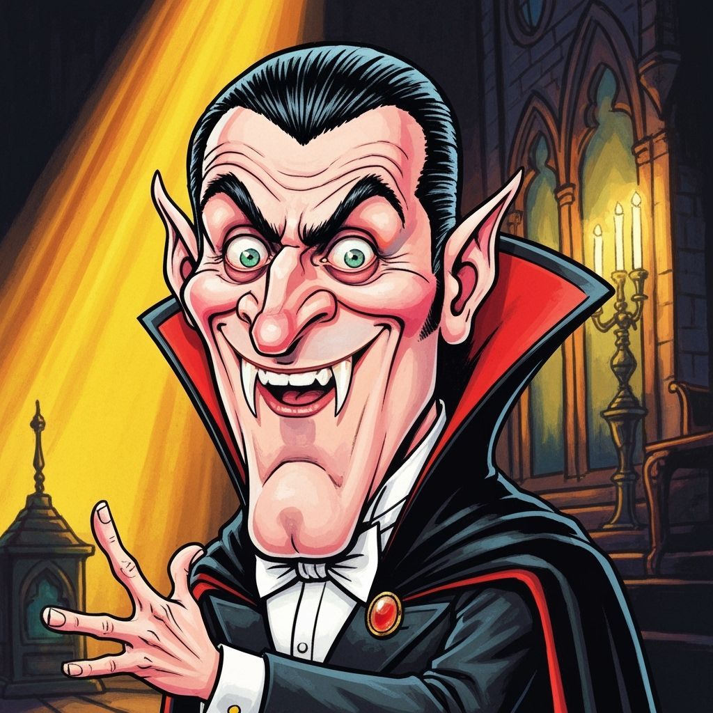 Caricature of Count Dracula