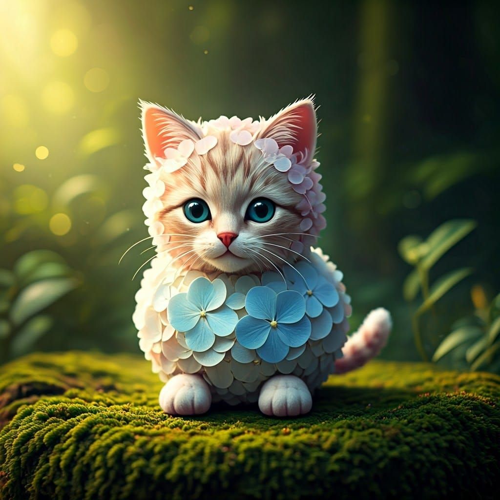Floral Kitten: A Faerie-Inspired Botanical Fantasy
