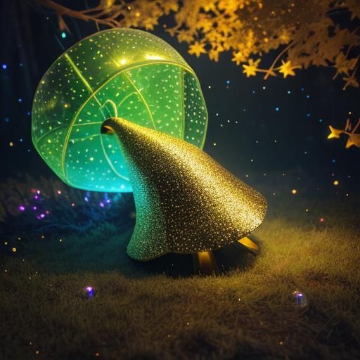 Firefly in Mystical Forest: Low Poly Art