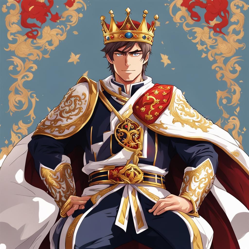 Zac Efron as Anime-Style King with Crown