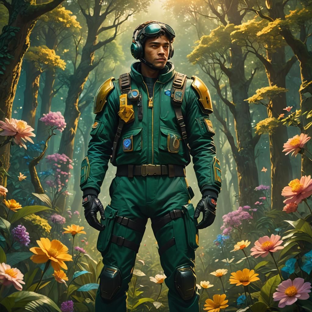 Love Bomber in a Lush Forest: Concept Art