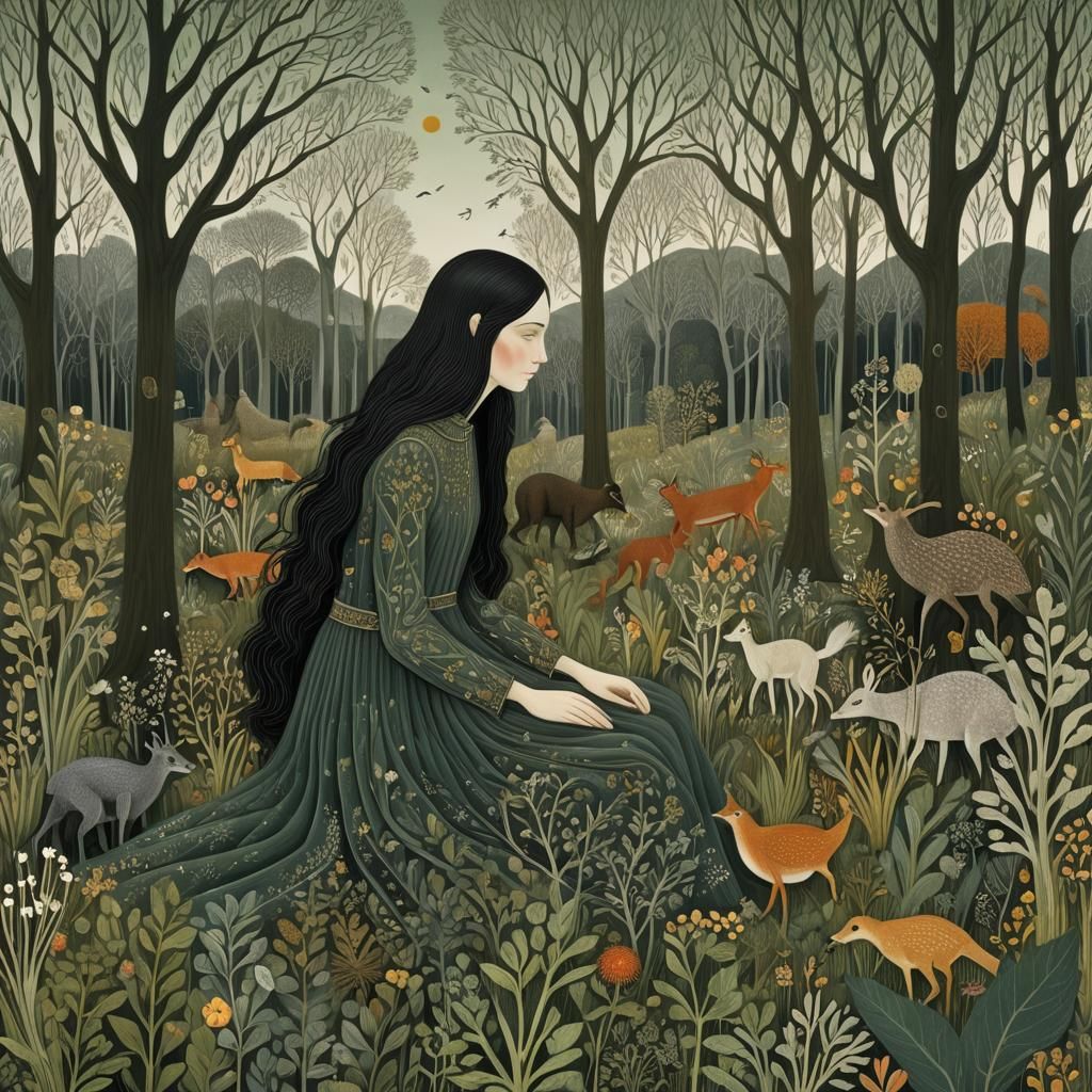 Mythical Forest Collage in 8K Digital Art