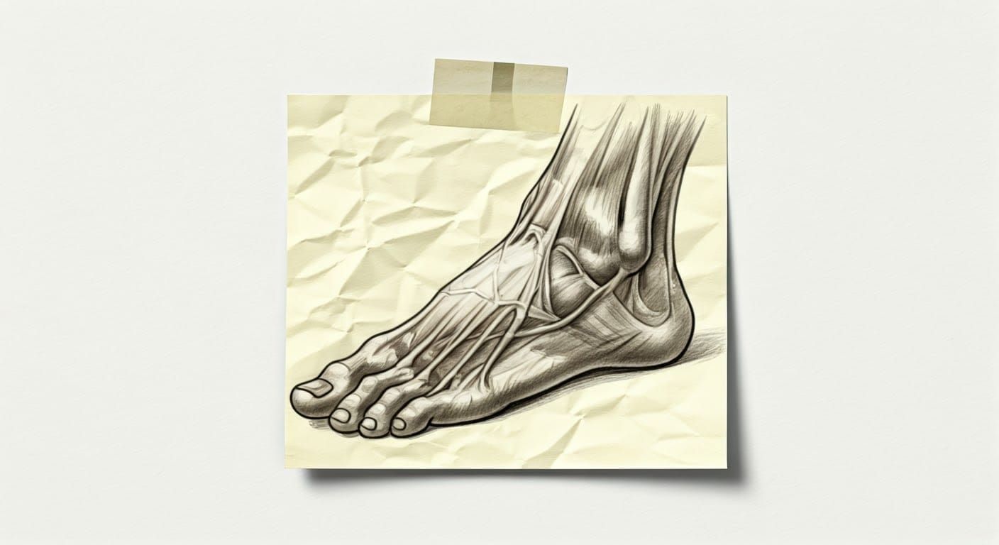 Anatomical Foot Study in the Style of Albrecht Dürer