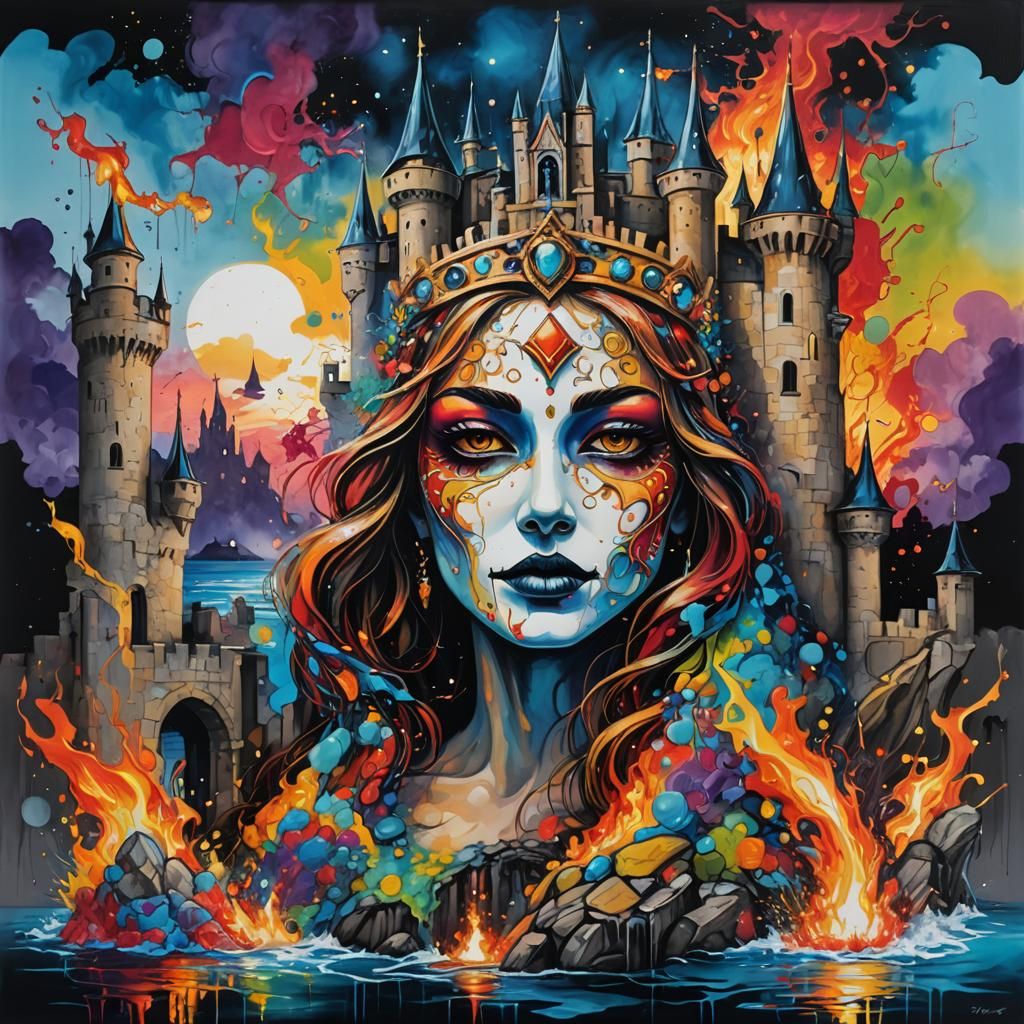 Evening Minuet: Graffiti Art by the Sea