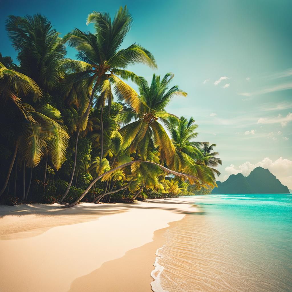 Idyllic Tropical Beach Scene