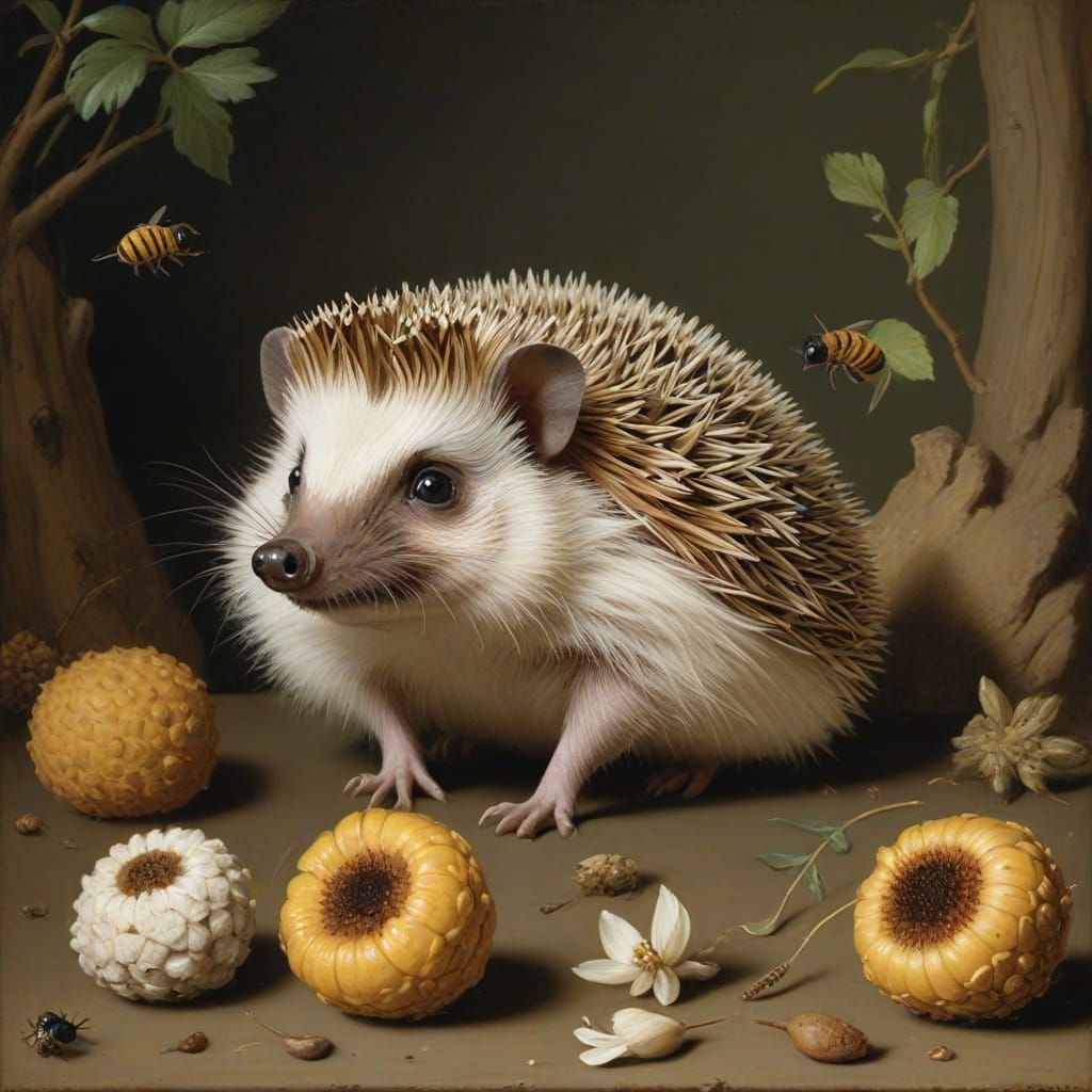 Baroque and Fauvist Honeybees and Hedgehogs in Harmony