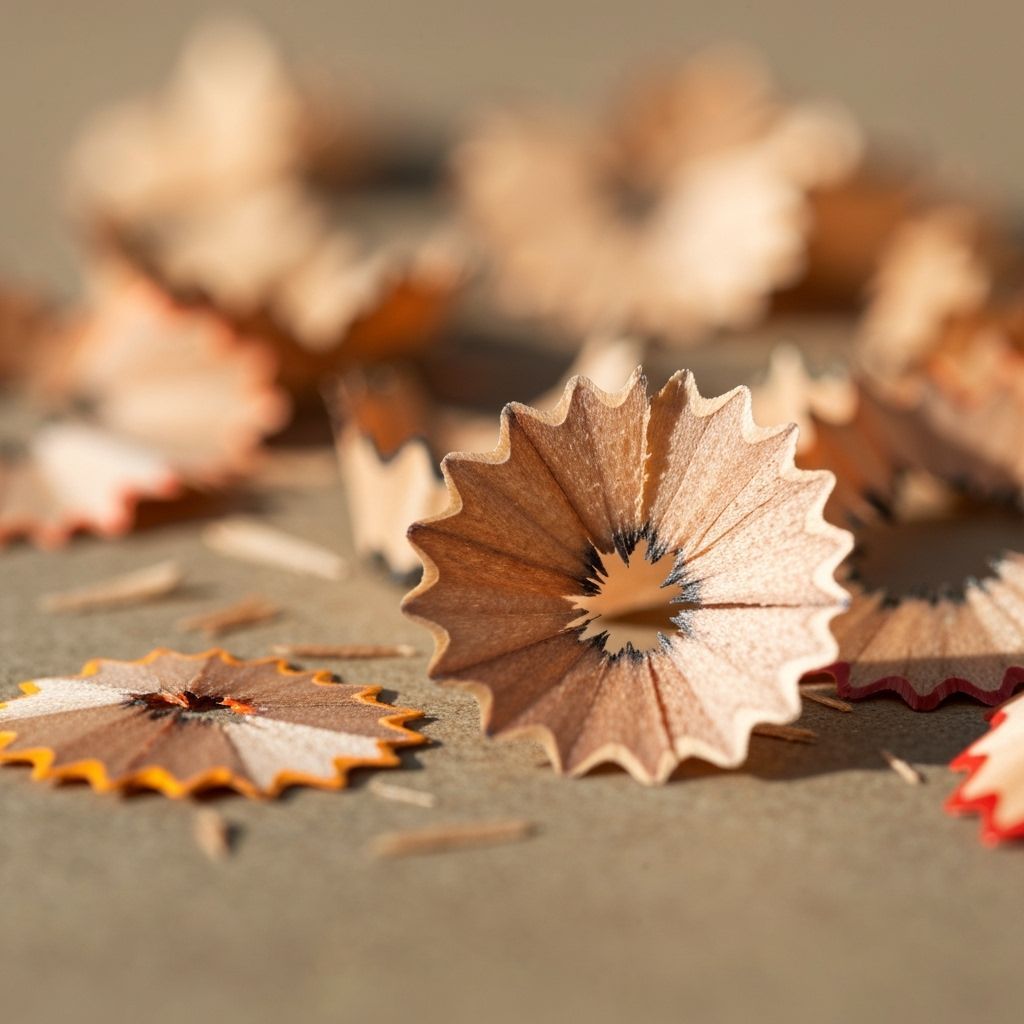 Hyperrealistic Pencil Shaving Flowers in Macro Detail