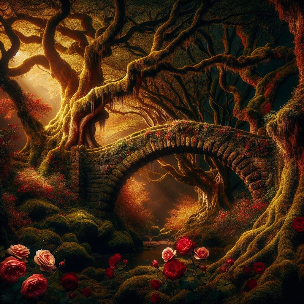 Medieval Bridge in Autumnal Paradise