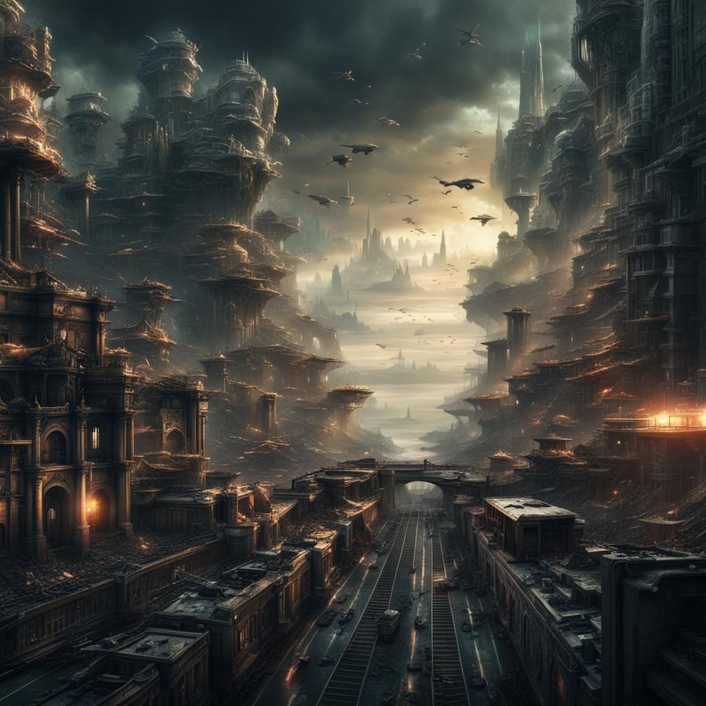 Dystopian Dream: Dramatic Digital Matte Painting