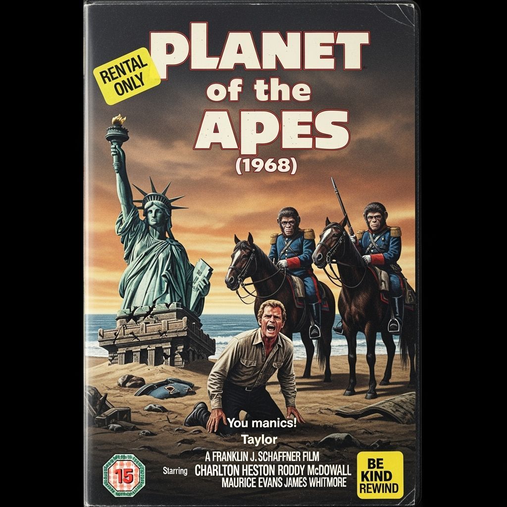 Planet of the Apes 1968 VHS Cover Art