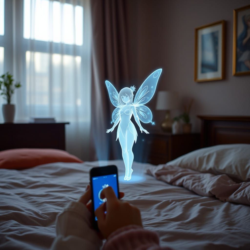 Darth Vader Sees Virtual Fairy in Holographic Smartphone Dis...