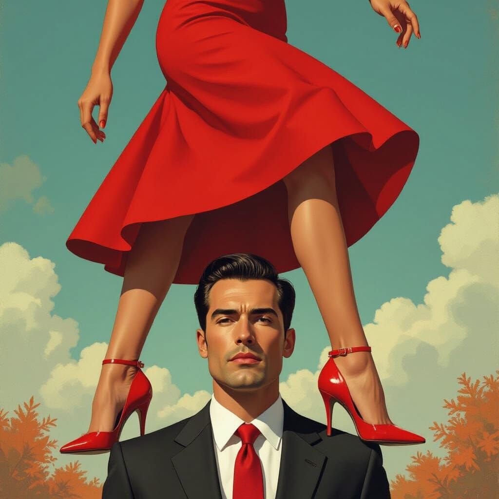 Powerful Woman in Heels: An Expressionist Image