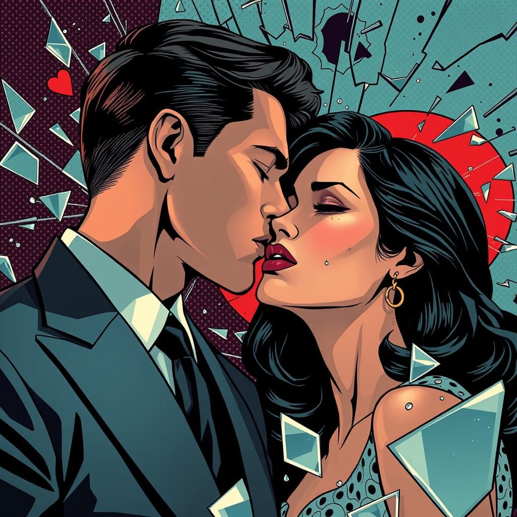 Poignant Retro Pop Art Heartbreak