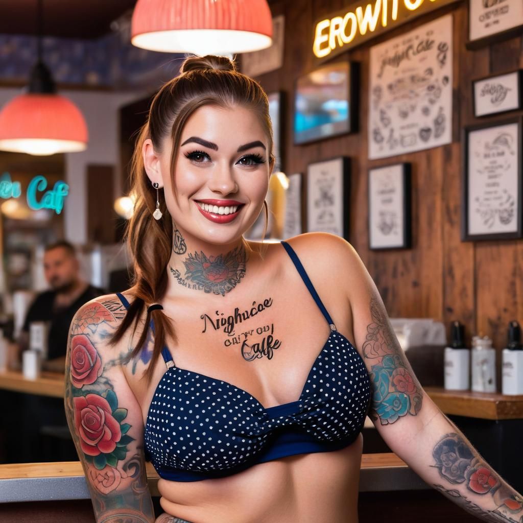 Beautiful Woman in Polka Dot Bikini