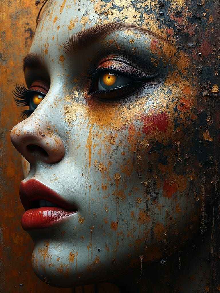 Stained Steel Art of Hollowness Alone Too Long