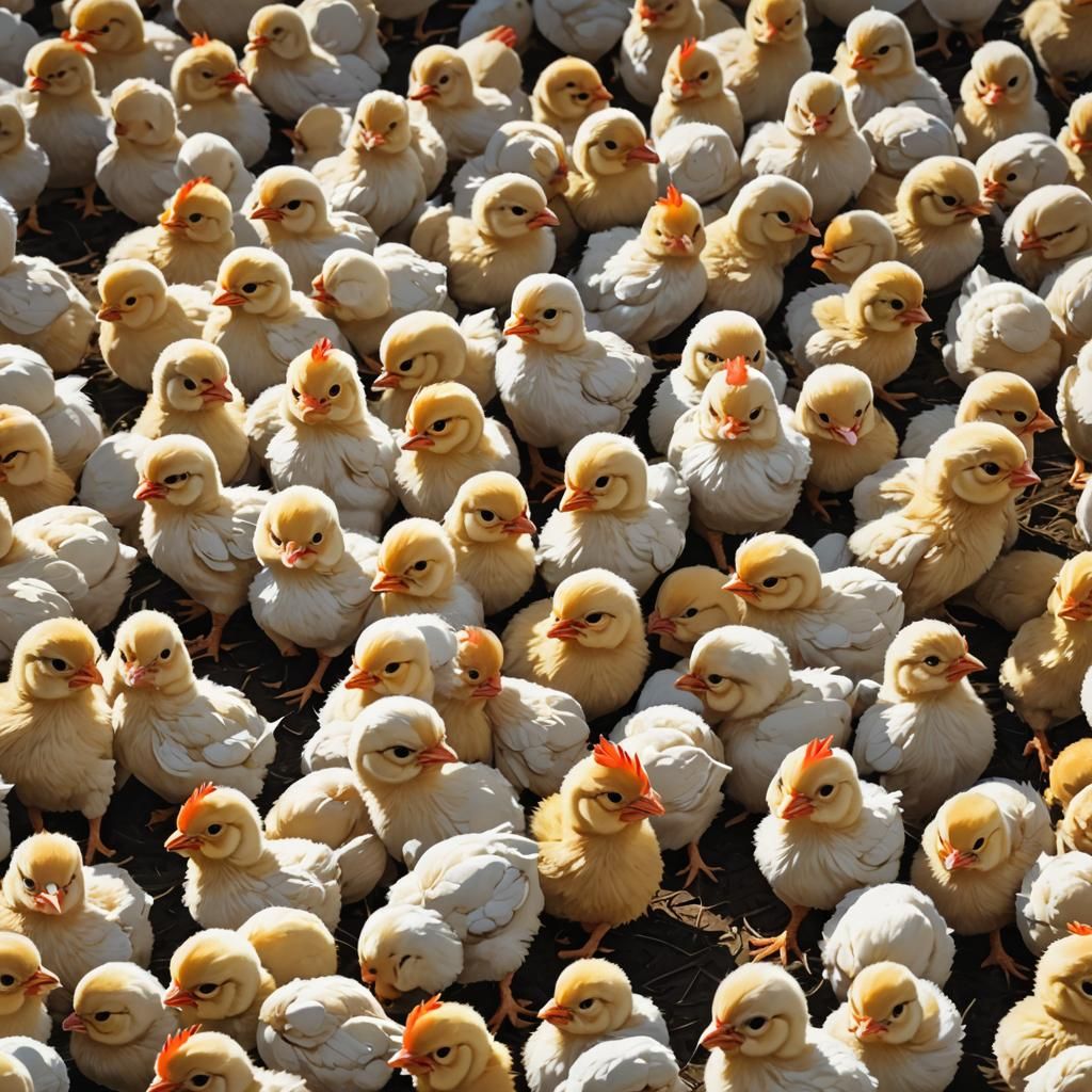 Anime Style Baby Chickens by Studio Trigger