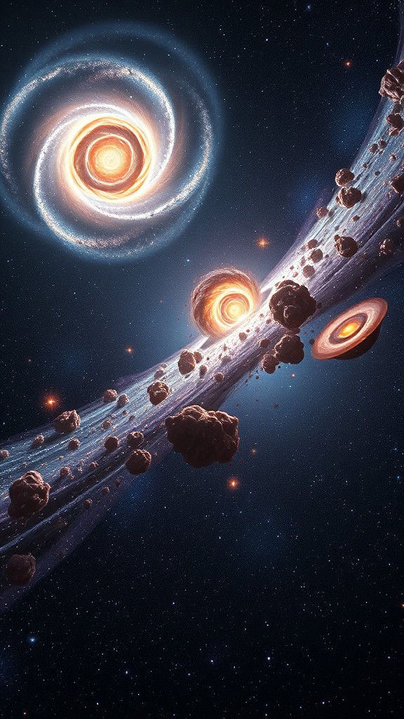 Galactic Collision: A Cosmic Dance of Destruction