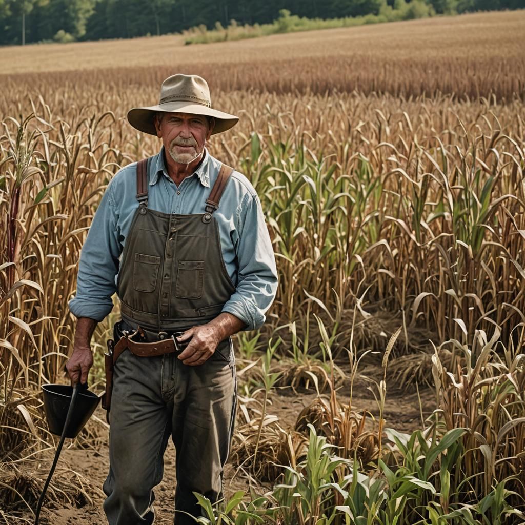 Colorful Portrait of a Leach Farmer