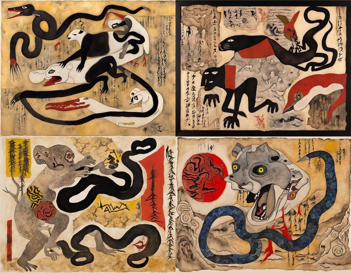 Mystical Japanese Squalor: A Bizarre 3D Mixed Media Scene