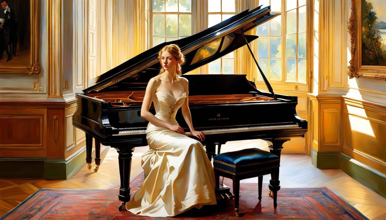 Luini in porcelain! The grand piano Utters a profane Protest with her clear soprano