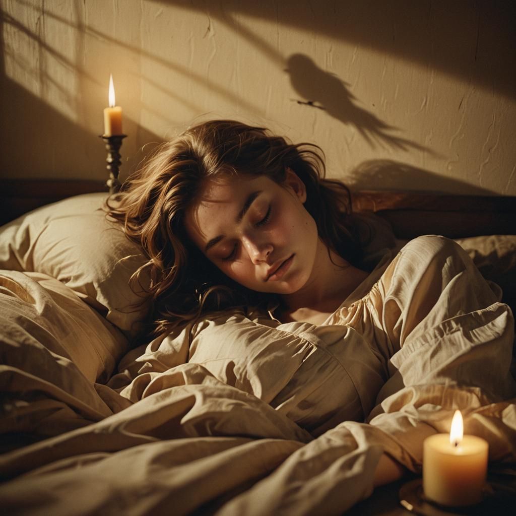 Dreamy Film Still: Girl in Whispering Shadows