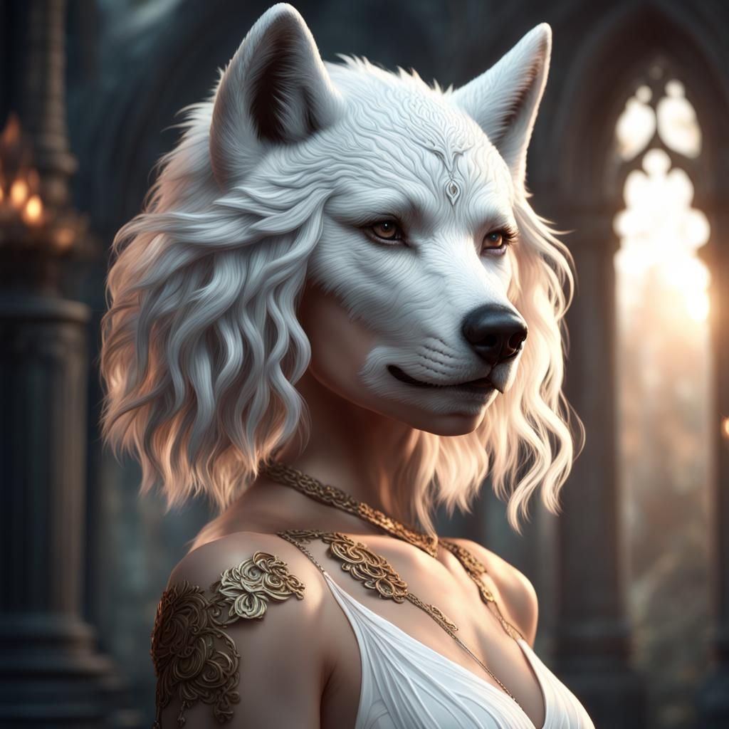 Girl with Wolf Cut in Fantasy Concept Art