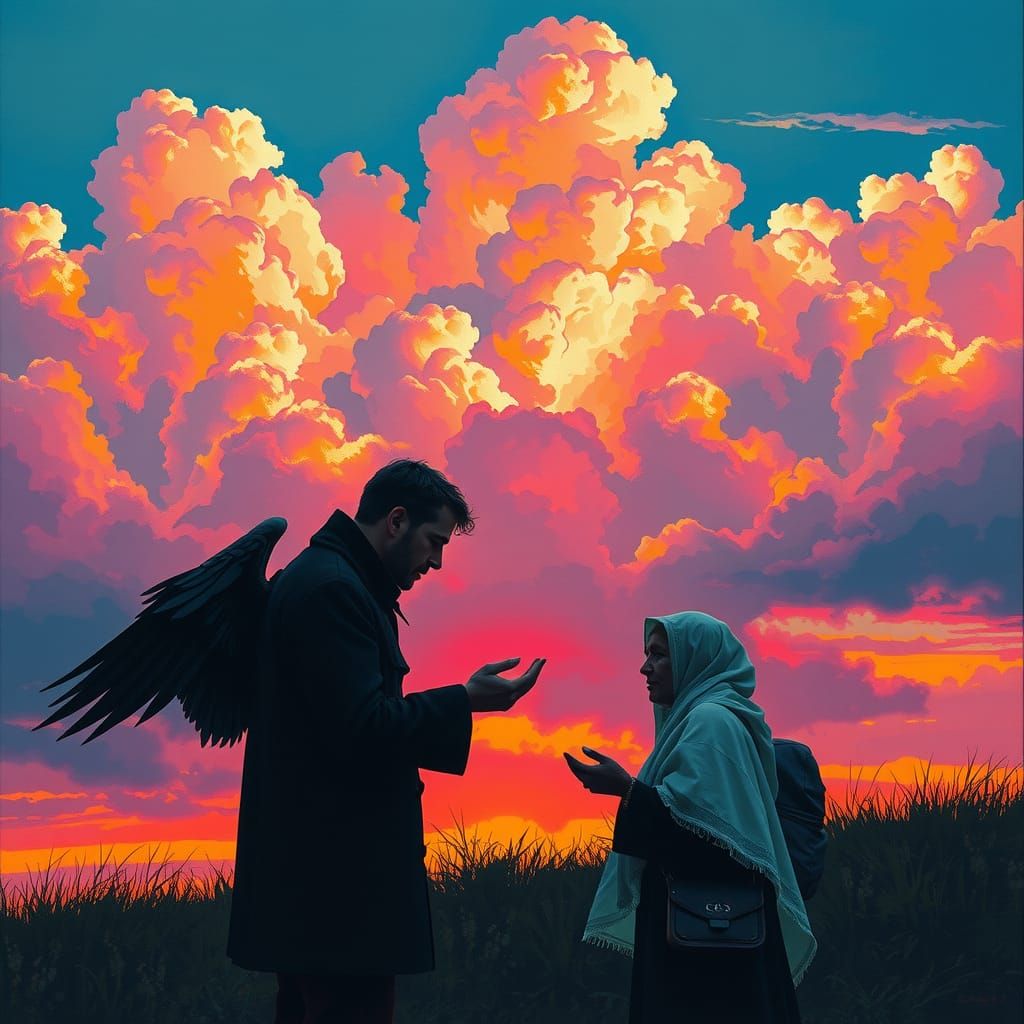 Gothic Almsgiving in Alcohol Ink Style