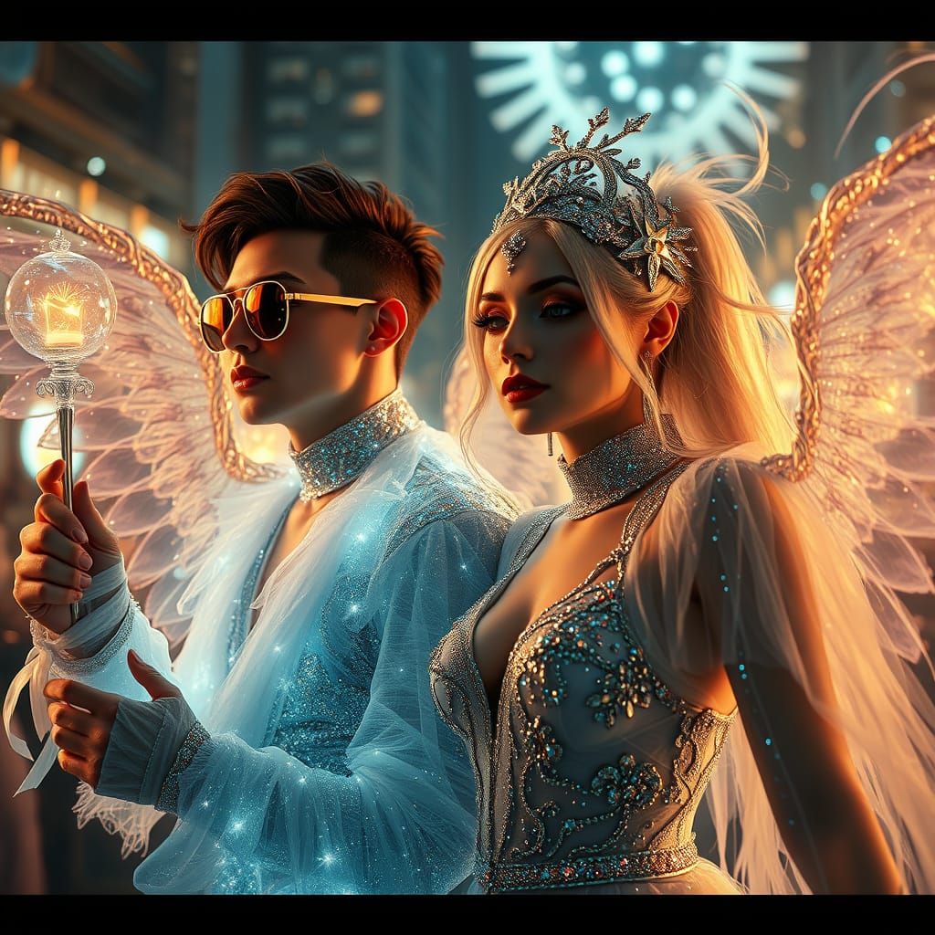 Ethereal Spirits Celebrate New Years Eve in Digital Matte Pa...