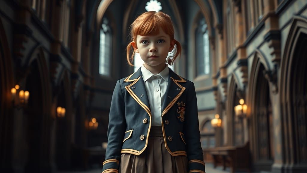 Mystical Junior High School Girl in Castle Regalia